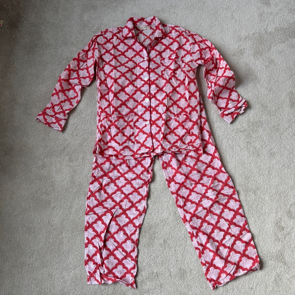 Roller Rabbit Red Jemina Patterned Loungewear - Picture 2 of 5